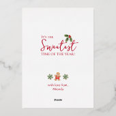 Carte De Vœux En Aluminium Joyeux Noël hiver Scène or (Verso)