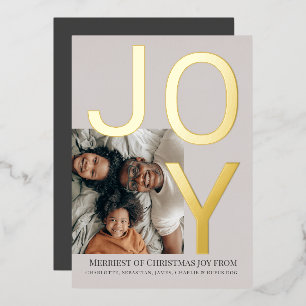 Carte De Vœux En Aluminium Joyeux Noël Joie Photo personnalisée