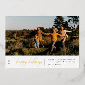 Carte De Vœux En Aluminium Joyeux Noël minimal moderne (Recto)