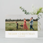 Carte De Vœux En Aluminium Joyeux Noël moderne (Debout devant)