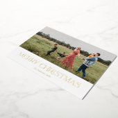 Carte De Vœux En Aluminium Joyeux Noël moderne (Rotation)