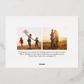 Carte De Vœux En Aluminium Joyeux Noël moderne Black Gold Script photo (Verso)