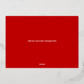 Carte De Vœux En Aluminium Joyeux Noël Moderne Élégant Script Non Photo (Verso)