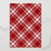 Carte De Vœux En Aluminium Joyeux Noël moderne Famille Photo plaid Tartan (Verso)