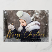 Carte De Vœux En Aluminium Joyeux Noël moderne photo (Recto)