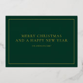 Carte De Vœux En Aluminium Joyeux Noël moderne Script One Photo Gold (Verso)