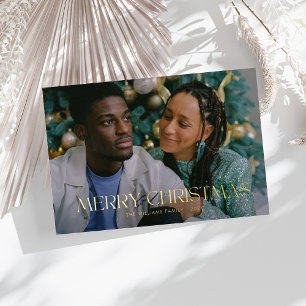 Carte De Vœux En Aluminium Joyeux Noël moderne Simple et tendance Photo de fa