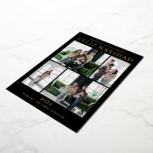 Carte De Vœux En Aluminium Joyeux Noël Multi Photo Or (Rotation)