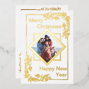 Carte De Vœux En Aluminium Joyeux Noël Photo Bonne Année