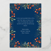 Carte De Vœux En Aluminium Joyeux Noël Photo Collage Aquarelle Floral (Verso)