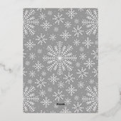 Carte De Vœux En Aluminium Joyeux Noël Photo Collage Silver Snowflake (Verso)