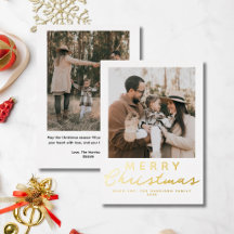 Joyeux Noël Photo Élégant Moderne Feuille