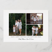 Carte De Vœux En Aluminium Joyeux Noël Pour Vous Photo Moderne (Verso)