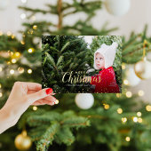 Carte De Vœux En Aluminium Joyeux Noël | Revêtement photo Gold Glitz
