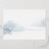 Carte De Vœux En Aluminium Joyeux Noël Script Winter Fox Gold (Verso)