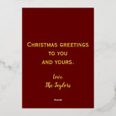 Carte De Vœux En Aluminium Joyeux Noël Snowy Home (Verso)