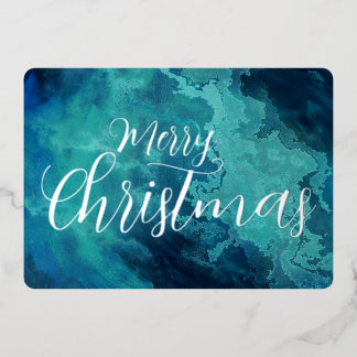 Carte De Vœux En Aluminium Joyeux Noël Texture Grunge Marbrée