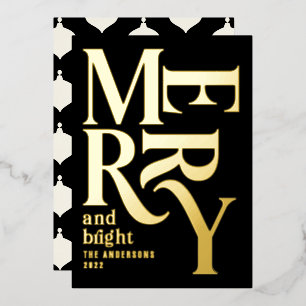 Carte De Vœux En Aluminium Joyeux Noël traditionnel moderne Ho