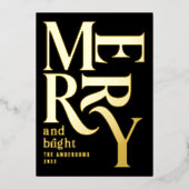 Carte De Vœux En Aluminium Joyeux Noël traditionnel moderne Ho (Recto)