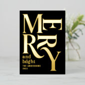 Carte De Vœux En Aluminium Joyeux Noël traditionnel moderne Ho (Debout devant)