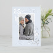 Carte De Vœux En Aluminium Joyeux Noël vert argent (Debout devant)