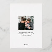 Carte De Vœux En Aluminium Joyeux Noël Vert Rose Or Tartan Plaid Photo (Verso)