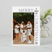 Carte De Vœux En Aluminium Joyeux Noël violet moderne (Debout devant)