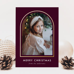 Carte De Vœux En Aluminium Joyeux Noël Wine Arch Photo