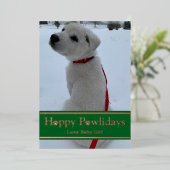 Carte De Vœux En Aluminium Joyeux Pawlidays (Debout devant)