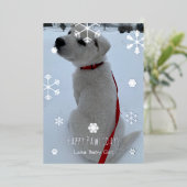 Carte De Vœux En Aluminium Joyeux Pawlidays (Debout devant)