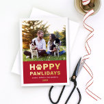 Carte De Vœux En Aluminium Joyeux Pawlidays moderne Gold Red Puppy Chien phot<br><div class="desc">Un carte photo de vacances festif pour les nouveaux animaux de compagnie et les amoureux d'animaux de compagnie dispose d'une photo préférée de votre(s) meilleur(s) ami(s) furry(s) avec un texte moderne et amusant "Happy Pawlidays" sur le thème du chien dans l'impression de papier doré réel avec un accent empreinte de...</div>