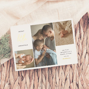 Carte De Vœux En Aluminium Joyeux petit Noël premier Noël 4 Photo