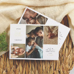 Carte De Vœux En Aluminium Joyeux petit Noël premier Noël 4 Photo<br><div class="desc">Donnez à vos cartes de Noël une étincelle d'or, d'argent ou d'or rose ! Célébrez vos moments de vacances les plus chers avec notre carte photo "Joyeux Petit Noël". Cette carte capture la joie de votre famille grandissante. L'avant de ce design comprend trois de vos photos préférées. Le coin supérieur...</div>