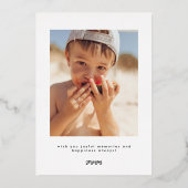 Carte De Vœux En Aluminium JOYEUX | script design multi photo moderne (Verso)