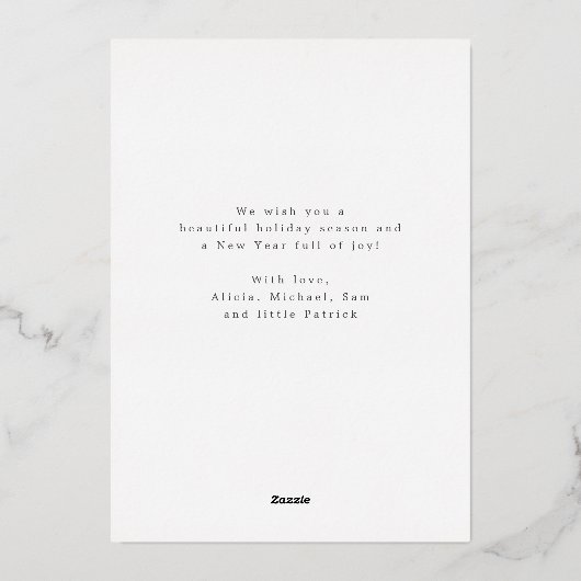 Carte De Vœux En Aluminium Joyeux script Noël 6 photo collage famille (Verso)