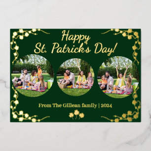 Carte De Vœux En Aluminium Joyeux St. patrick's day Famille Shamrock 3 photo