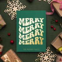 Joyeux Super Wavy Green Typographie Noël
