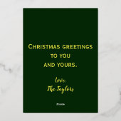 Carte De Vœux En Aluminium Joyeux thème de neige de Noël (Verso)