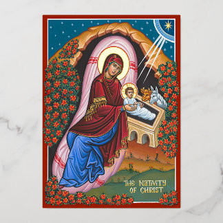 Carte De Vœux En Aluminium La Nativité du Christ