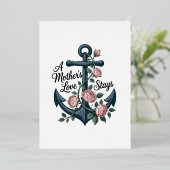 Carte De Vœux En Aluminium L'amour d'une mère demeure (Debout devant)