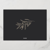 Carte De Vœux En Aluminium Laurel d'hiver | Joyeuse photo de Noël (Verso)