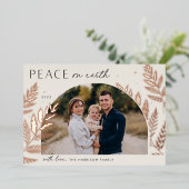 Carte De Vœux En Aluminium Laurel d'hiver | Paix sur Terre (Debout devant)