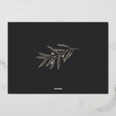 Carte De Vœux En Aluminium Laurel d'hiver | Paix sur Terre (Verso)