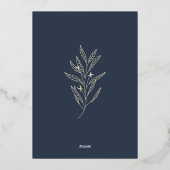 Carte De Vœux En Aluminium Laurel d'hiver | Paix sur Terre (Verso)