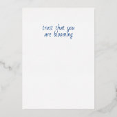 Carte De Vœux En Aluminium Le troupeau d'oiseaux en bleu marine (Verso)