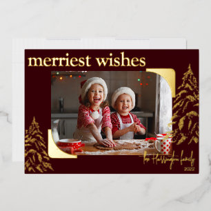 Carte De Vœux En Aluminium Les voeux les plus heureux de Noël   Photo Metalli