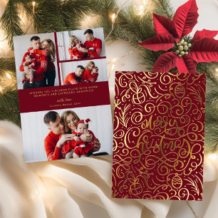 Carte De Vœux En Aluminium Lettre décorative en spirale Joyeux Noël