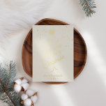Carte De Vœux En Aluminium LETTRE Joyeuse ARBRE DE Noël Ivoire<br><div class="desc">Cette Ivory Very Joyeux Christmas Tree Family Letter Foil Holiday Card offre un cadre crème sophistiqué avec un mélange de lettrage en feuille d'or simple et de calligraphie classique jumelé à un style boho minimaliste qui établit un équilibre parfait entre une subtilité moderne propre et une élégance vintage. Embellister tout...</div>