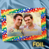 Carte De Vœux En Aluminium LGBT drapeau arc-en-ciel étoile sur mesure