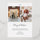 Carte De Vœux En Aluminium Ligne Art déco de Noël Art Bourgogne Photo Gold (Verso)